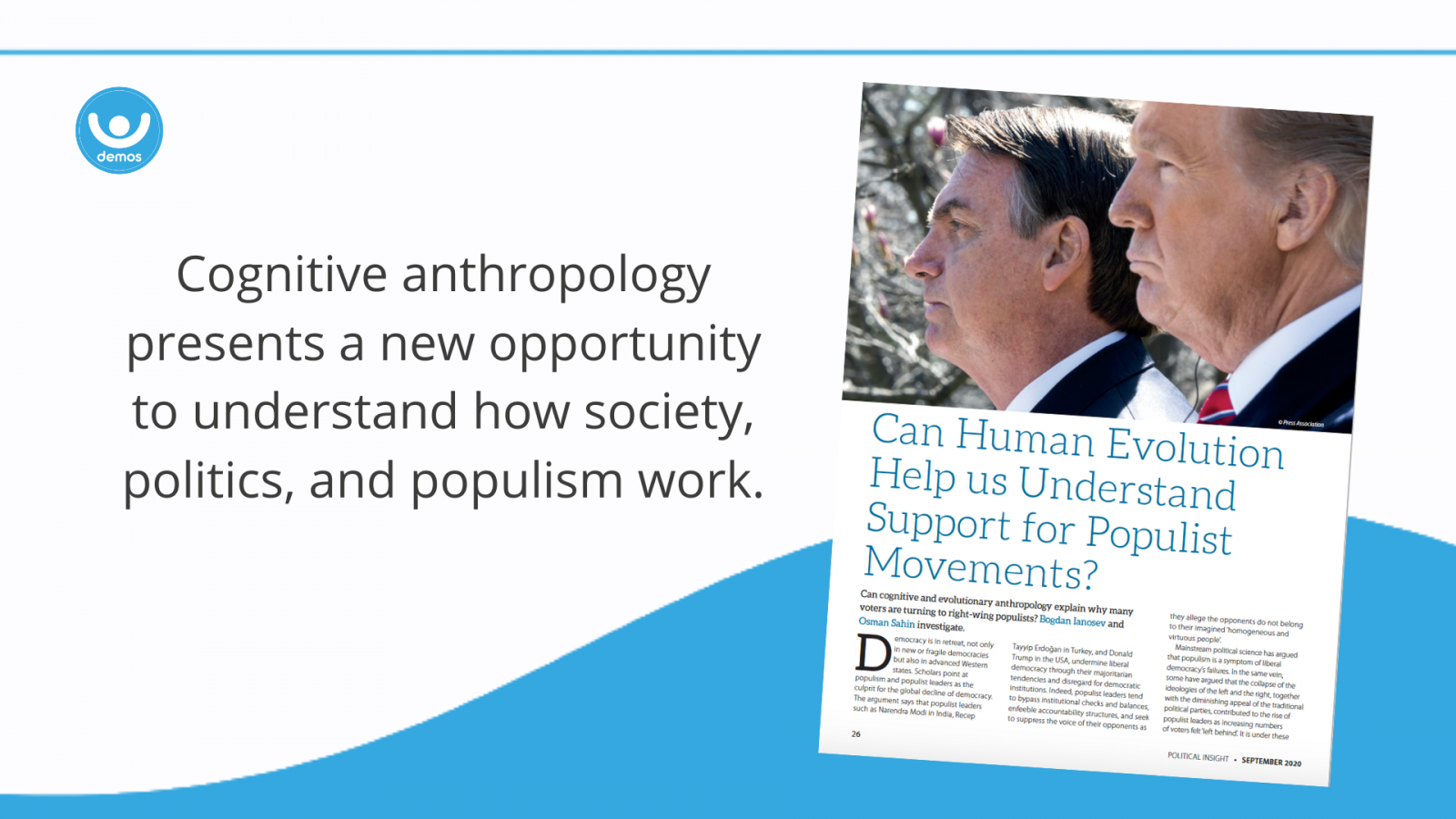 How Human Evolution Explains Support For Populist Leaders | DEMOS ...